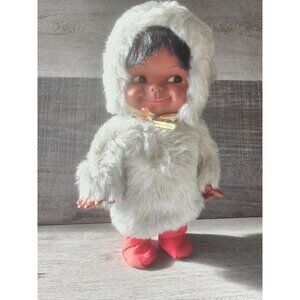 Vintage Lil Cubby Regal Toy Co Native American Boy Doll Eskimo Made Canada 12"